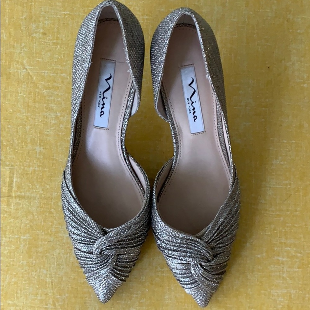 Nina NY sparkly pumps with kitten heal